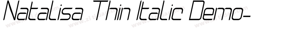 Natalisa Thin Italic Demo字体转换